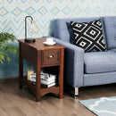 Contemporary Chair Side End Table Compact Table with Drawer Nightstand by LJGDeals