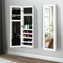 Wall And Door Mirrored Jewelry Cabinet With LED Light by LJGDeals