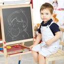 All-in-One Wooden Height Adjustable Kid's Art Easel with Magnetic Stickers and Paper by LJGDeals