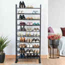 10-Tier Free-Standing Metal Frame Shoe Rack by LJGDeals