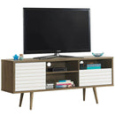 Mid-Century Modern TV Stand for TVs up to 65 Inch with Storage Shelves by LJGDeals