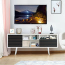 Mid-Century Modern TV Stand for TVs up to 65 Inch with Storage Shelves by LJGDeals