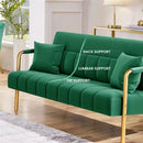 Contemporary Velvet Loveseat Couch