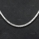4.3CT Certified Round Lab Grown Diamond 18" Tennis Necklace Solid 14K White Gold