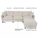 Modern Chenille L Shaped Sectional Couch
