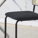 Black Mid Century Rattan Dining Chair (Set of 2)