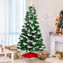 Unlit Snowy Hinged Christmas Tree with Mixed Tips and Red Berries by LJGDeals