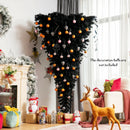6 Feet Upside Down Artificial Christmas Tree with 270 Purple LED lights by LJGDeals