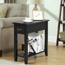 2 Pieces 2 Tier Sofa Side End Table with Drawer and Open Shelf by LJGDeals
