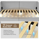 Twin Size Daybed Frame with Sturdy Wooden Slat Support-Gray by LJGDeals