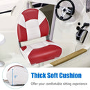 Low Back Boat Seat Folding Fishing chair with Thickened High-density Sponge Padding-Red by LJGDeals