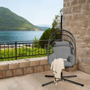 Hanging Folding Egg Chair with Stand Soft Cushion Pillow Swing Hammock by LJGDeals