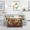 Lift Top Coffee Table Central Table with Drawers and Hidden Compartment for Living Room by LJGDeals