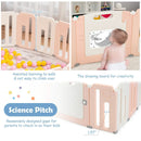 16 Panels Baby Safety Playpen with Drawing Board by LJGDeals