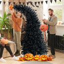 7 Feet Pre-Lit Black Halloween Tree with 8 Flash Modes and 400 Lights
