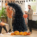 7 Feet Pre-Lit Black Halloween Tree with 8 Flash Modes and 400 Lights by LJGDeals