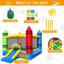 Kids Inflatable Bounce House with Slide and Ocean Balls Not Included Blower by LJGDeals