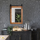 30 x 22 Inch Wall Mount Mirror with Wood Frame by LJGDeals