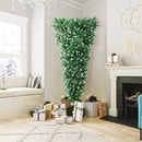 7.5 Feet Pre-Lit Snowy Upside Down Christmas Tree 1100 Tips by LJGDeals