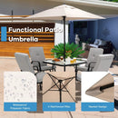 5 Feet Patio Square Market Table Umbrella Shelter with 4 Sturdy Ribs by LJGDeals