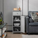 Wooden Bathroom Floor Storage Cabinet with Drawer and Shelf