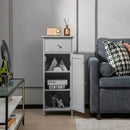 Wooden Bathroom Floor Storage Cabinet with Drawer and Shelf by LJGDeals