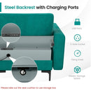 Modular L-shaped 4-Seat Sectional Sofa with Reversible Chaise and 2 USB Socket by LJGDeals