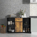 48 Inch Industrial Buffet Sideboard with 4 Open Cubbies by LJGDeals