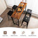 30 Inch Bar Stools Set of 4 with Square Seat and Handling Hole by LJGDeals