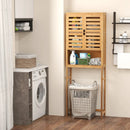 Bamboo Over The Toilet Storage Cabinet Bathroom with Adjustable Shelf-Natural by LJGDeals