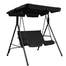 Loveseat Cushioned Patio Steel Frame Swing Glider by LJGDeals
