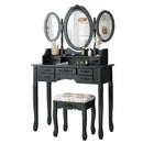 7 Drawer Tri-Folding Mirror Dressing Vanity Makeup Set by LJGDeals