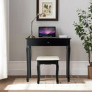 3 Drawers Lighted Mirror Vanity Dressing Table Stool Set by LJGDeals