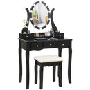 10 Dimmable Lights Vanity Table Set with Lighted Mirror and Cushioned Stool by LJGDeals