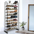 10-Tier Free-Standing Metal Frame Shoe Rack by LJGDeals