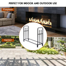 4 Feet Outdoor Heavy Duty Steel Firewood Wood Storage Rack by LJGDeals