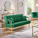 Contemporary Velvet Loveseat Couch