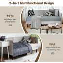 Twin Size Daybed Frame with Sturdy Wooden Slat Support-Gray by LJGDeals