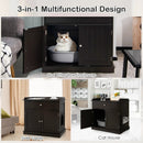 Wooden Cat Litter Box Enclosure with Drawer Side Table Furniture by LJGDeals