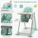 Baby Folding High Chair Dining Chair with Adjustable Height and Footrest by LJGDeals