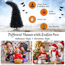 7 Feet Pre-Lit Black Halloween Tree with 8 Flash Modes and 400 Lights