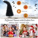 7 Feet Pre-Lit Black Halloween Tree with 8 Flash Modes and 400 Lights by LJGDeals