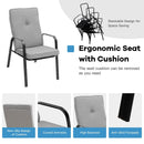 4 Patio Dining Stackable Chairs Set with High-Back Cushions by LJGDeals