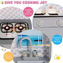 2-In-1 Double Sided Kids Kitchen Playset and Dollhouse with Furniture by LJGDeals
