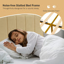 Full/Queen Size Upholstered Bed Frame with Quilted Headboard by LJGDeals