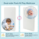 38 x 26 Inch Dual Sided Pack and Play Baby Mattress Pad with Removable Washable Cover-White by LJGDeals