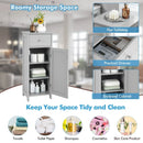 Wooden Bathroom Floor Storage Cabinet with Drawer and Shelf by LJGDeals