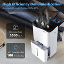 100-Pint Dehumidifier with Smart App and Alexa Control for Home and Basements-White by LJGDeals