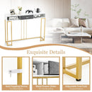 Narrow Long Sofa Table for Living Room-White by LJGDeals