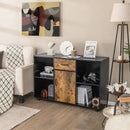48 Inch Industrial Buffet Sideboard with 4 Open Cubbies by LJGDeals